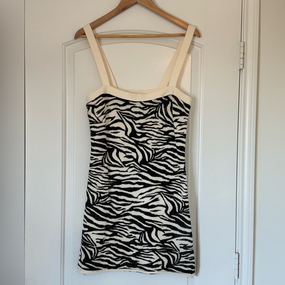 NWT SUBOO Australia LEILA KNIT MINI DRESS IN‎ MULTI Zebra animal print - Picture 6 of 11